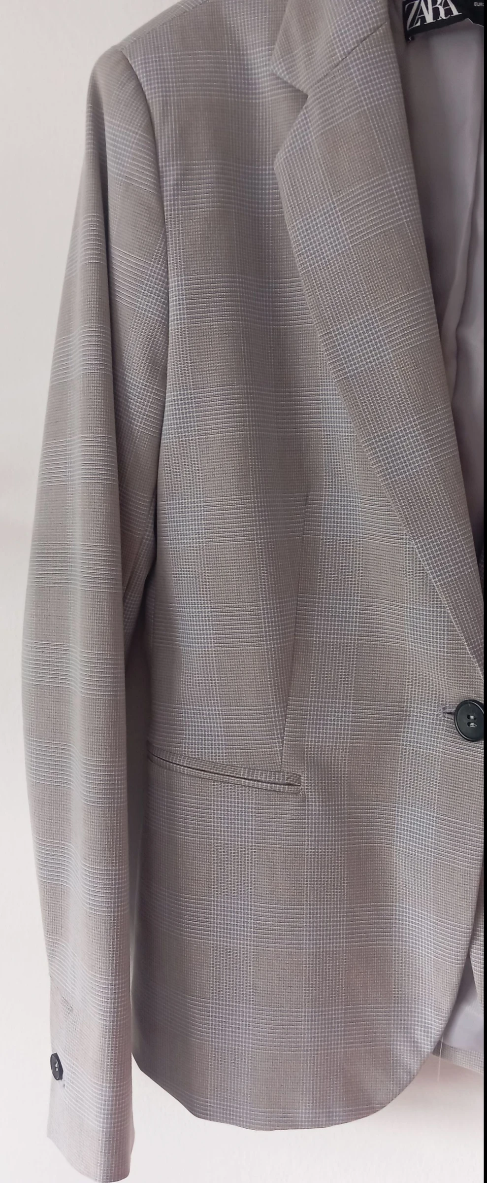 Blazer Zara de cuadros Gris/azul claro/beige S/36 – photo 5